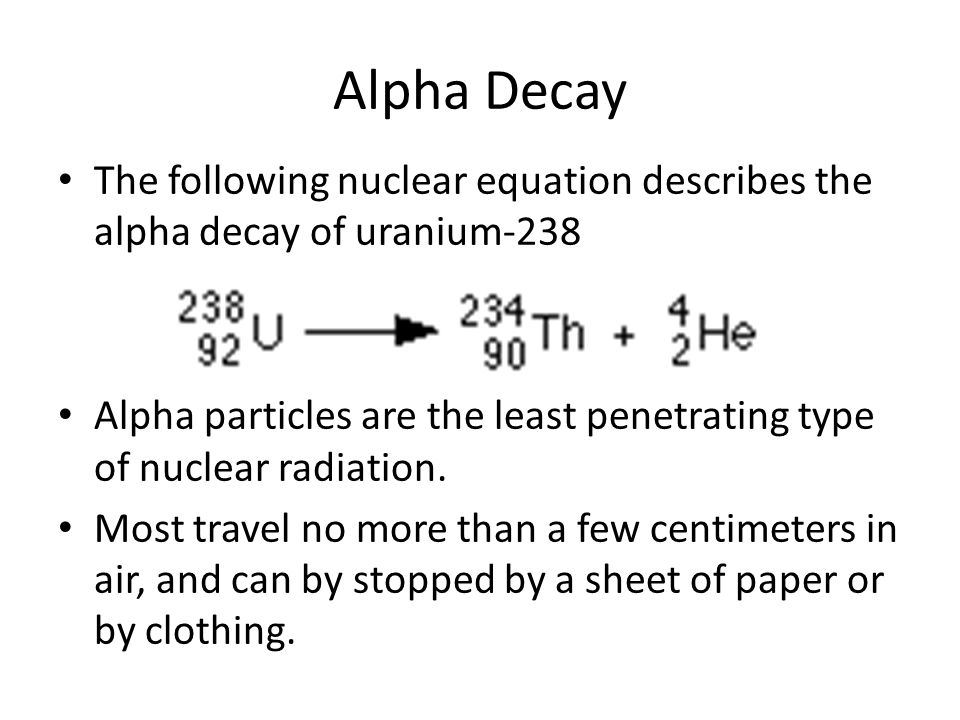 write a nuclear equation for the alpha decay of uranium-238